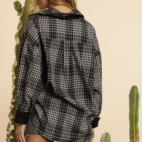 Plaid Shirt With Contrast Pockets - Picture 3 of 5